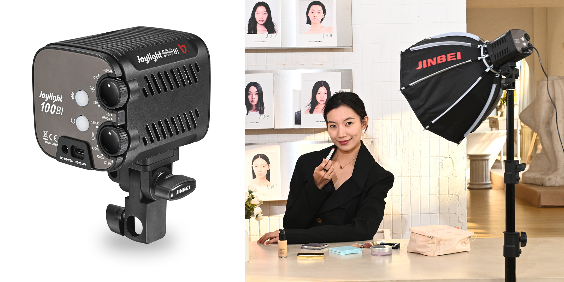 Kompakt, leistungsstark und flexibel: Jinbei Deutschland präsentiert das neue JL-100Bi LED-Dauerlicht