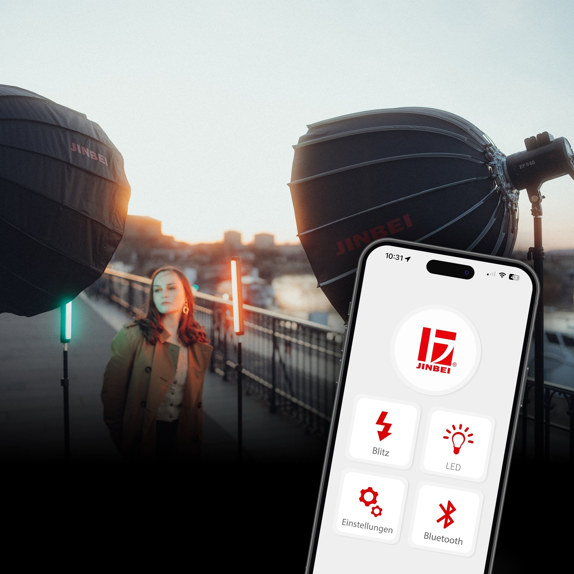 Kreatives Licht- management leicht gemacht: Die Jinbei Studio App