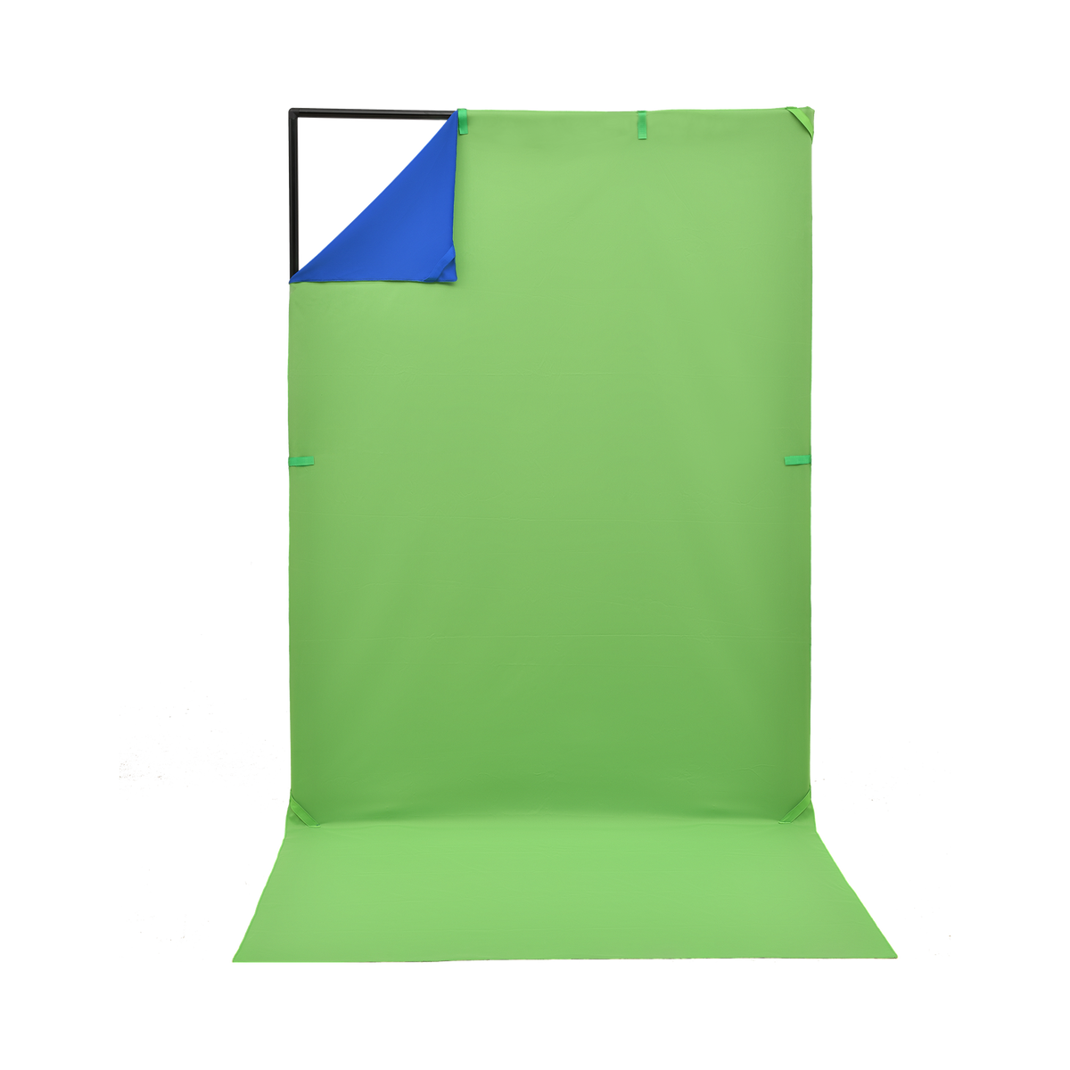 Portables Greenscreen-Set 150 x 200 cm inkl. Hintergrund
