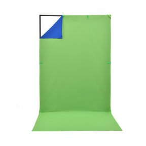 Portable green screen set 150 x 200 cm incl. background