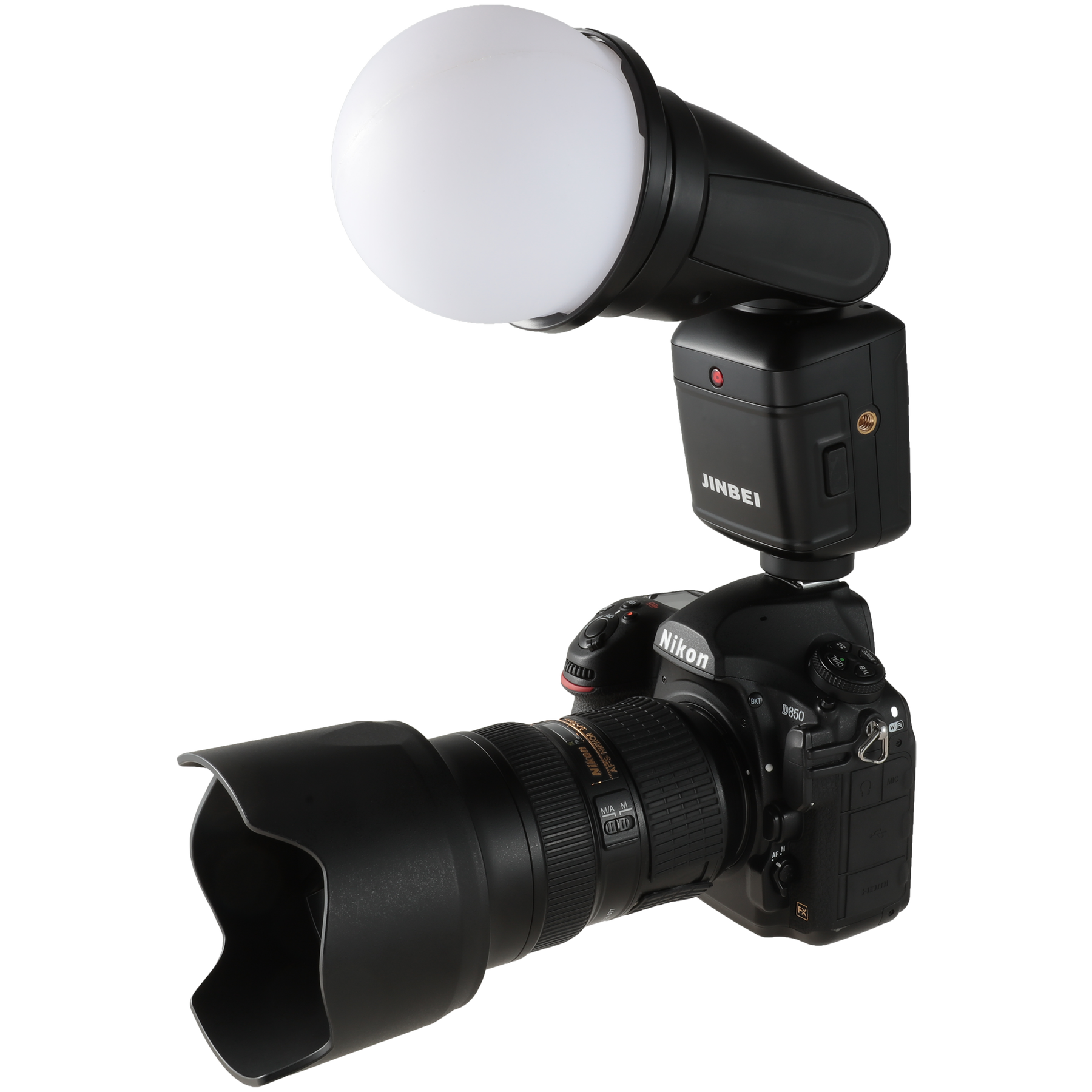 Softball diffuser ball for clip-on flashes
