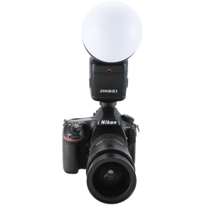 Softball diffuser ball for clip-on flashes