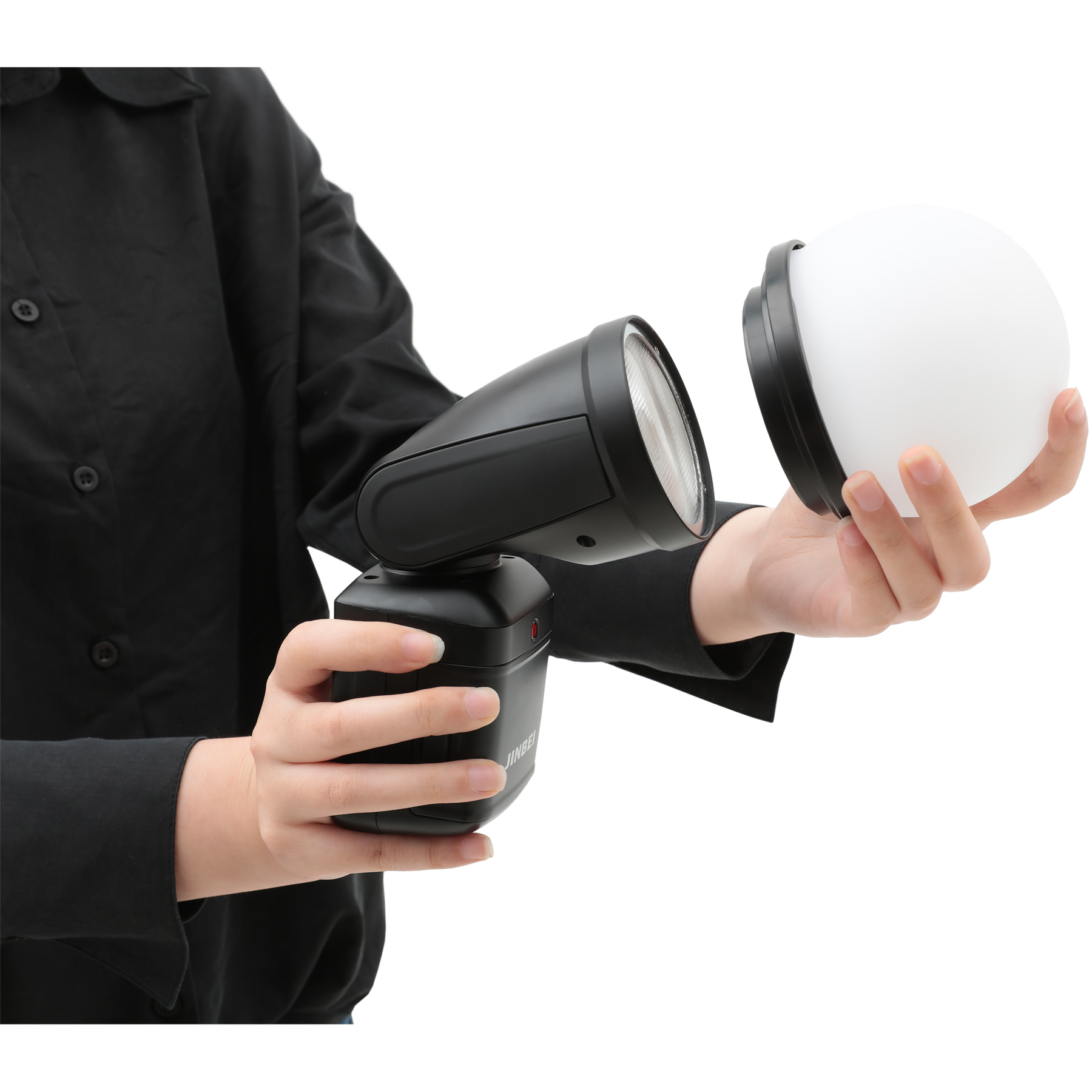 Softball diffuser ball for clip-on flashes