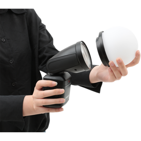 Softball diffuser ball for clip-on flashes
