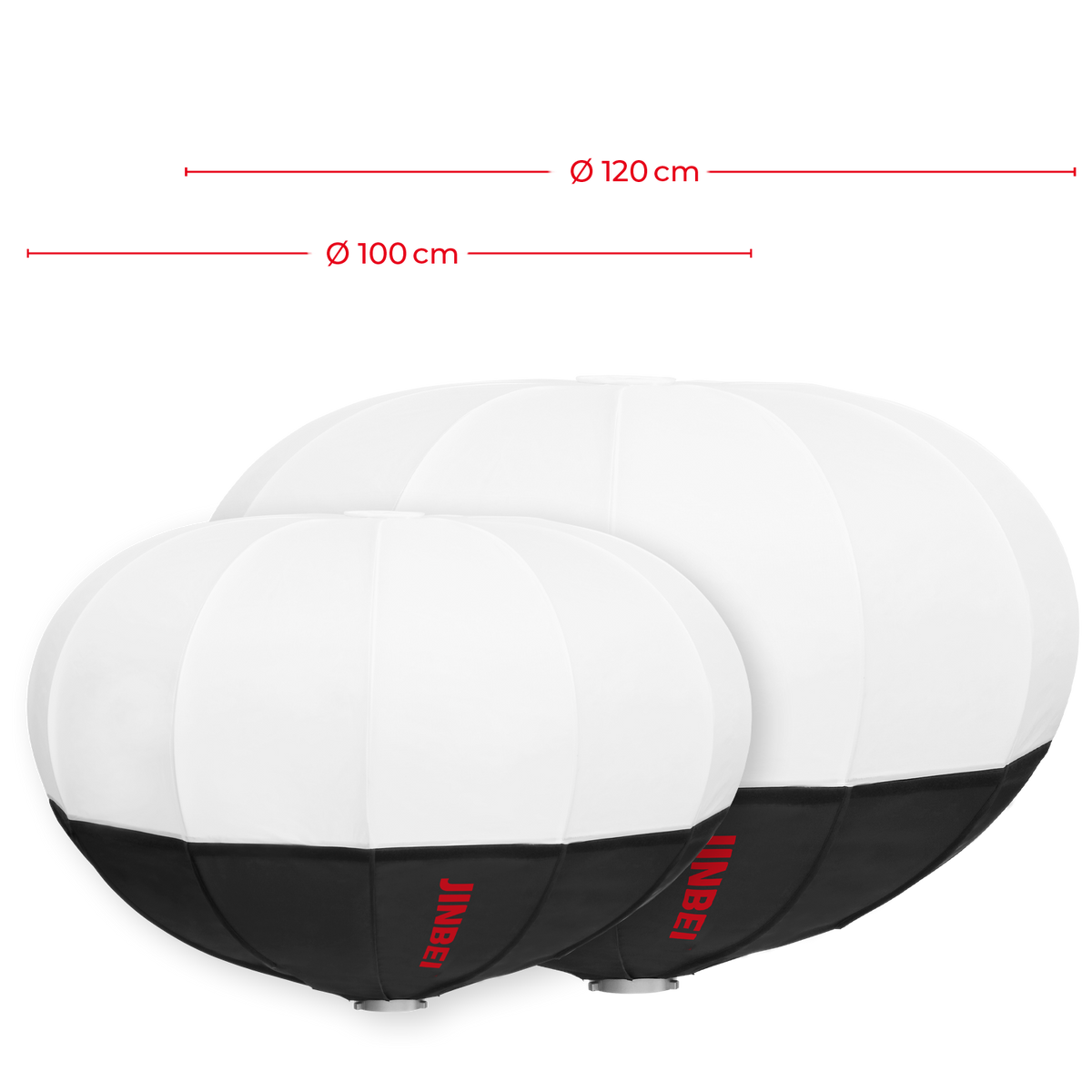 Quick Ball Softbox | 100 oder 120 cm | mit Lichtkontrollvorhang
