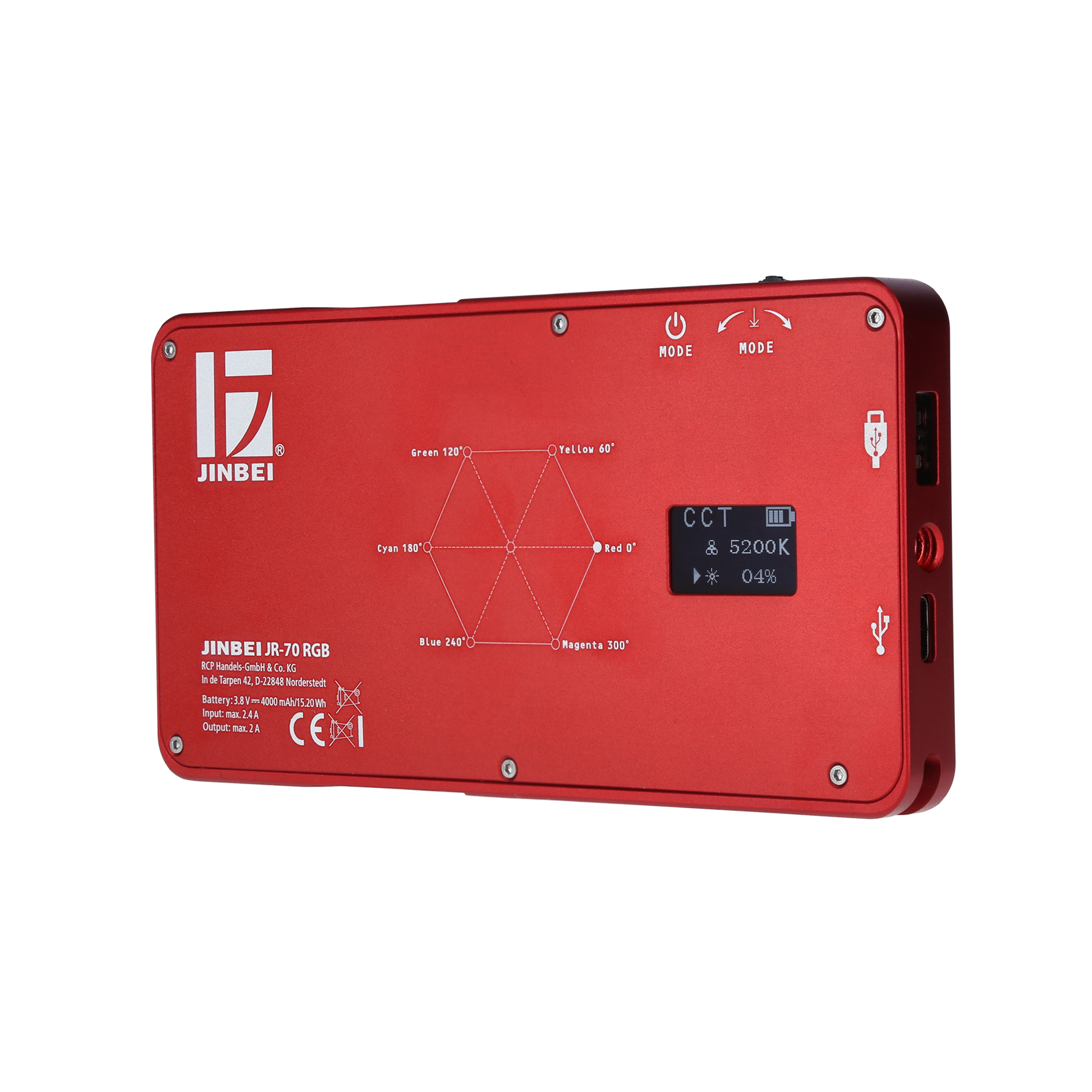 B-Ware: JR-70 Pocket RGB Licht - Rot